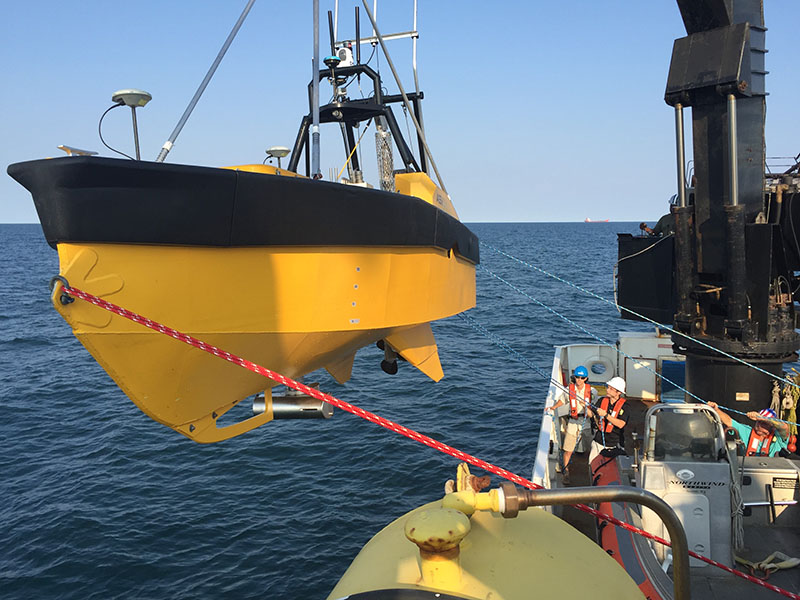 usv conducting hydrographic survey