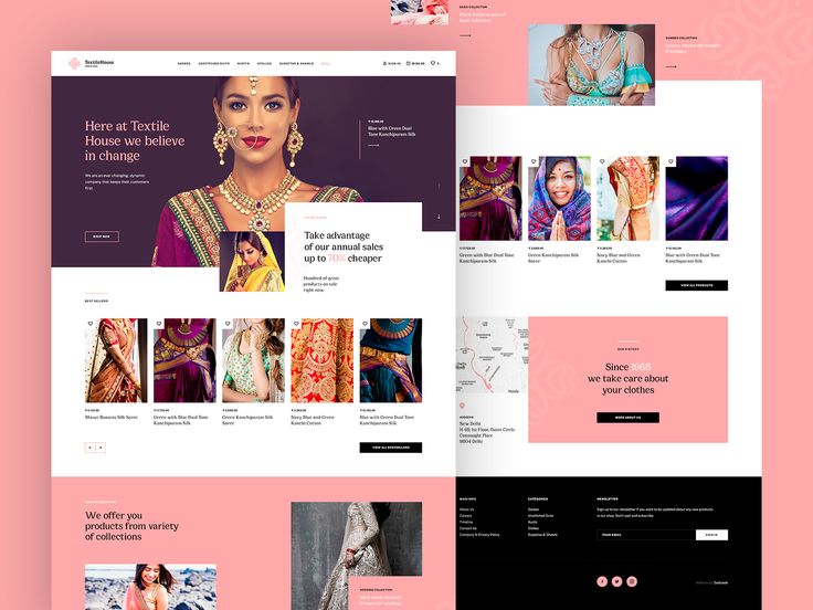 ecommerce storefront design textile