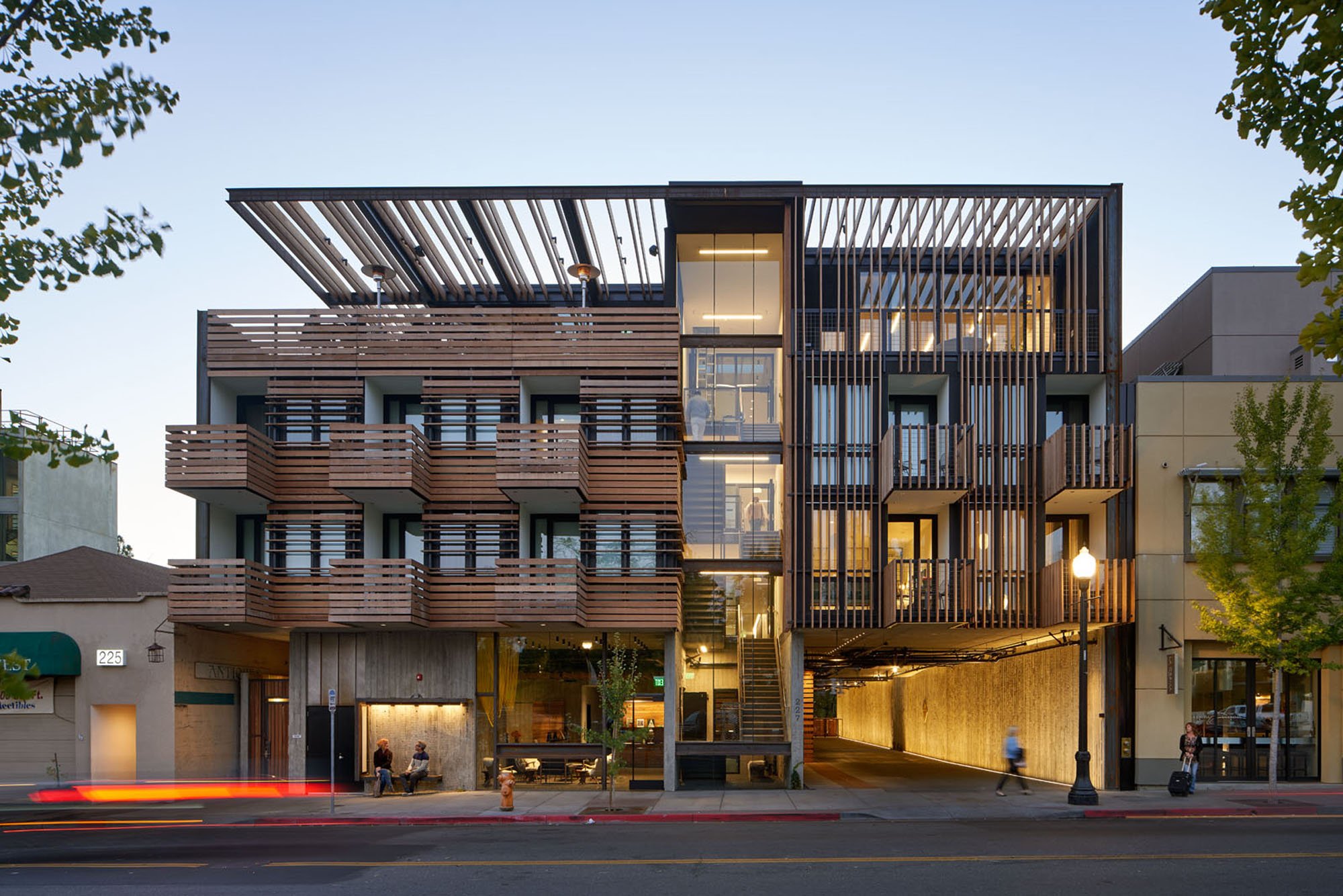 modern hotel exterior urban building