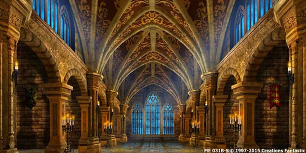 gothic castle interior details