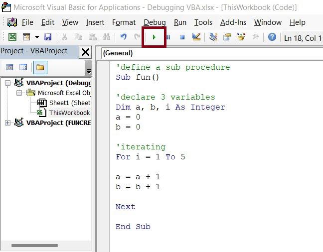 VBA programming in Excel