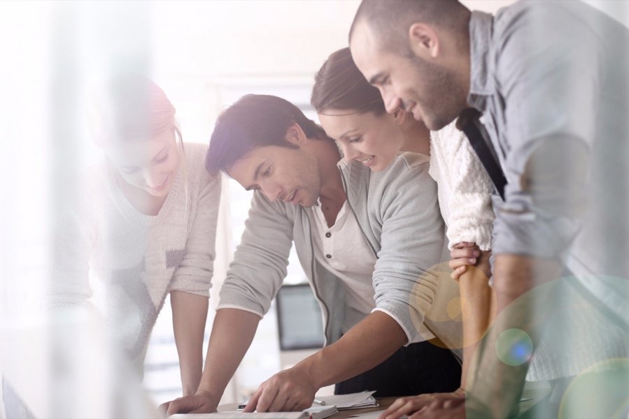 Business team in a meeting discussing strategy