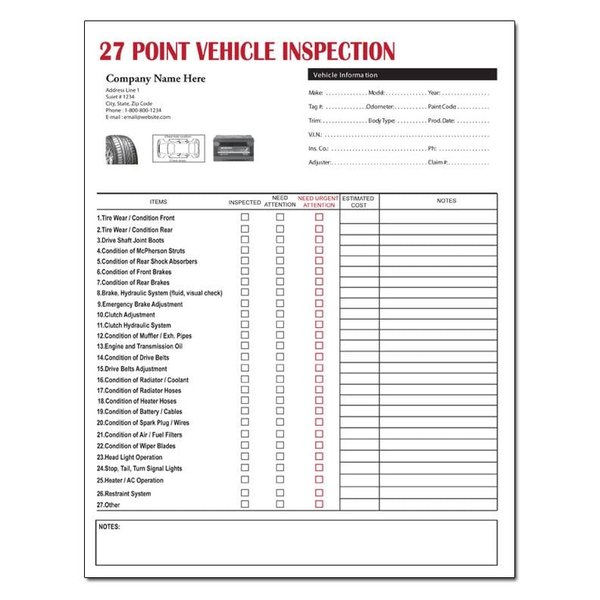 Car Diagram for Marking Damage