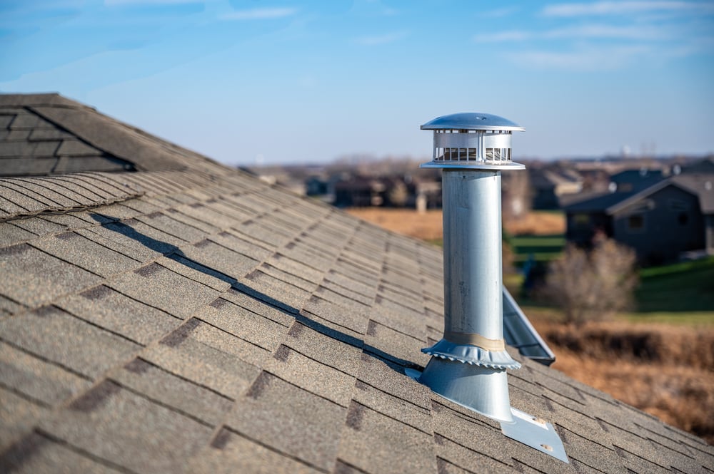 urban building ventilation roof pipes