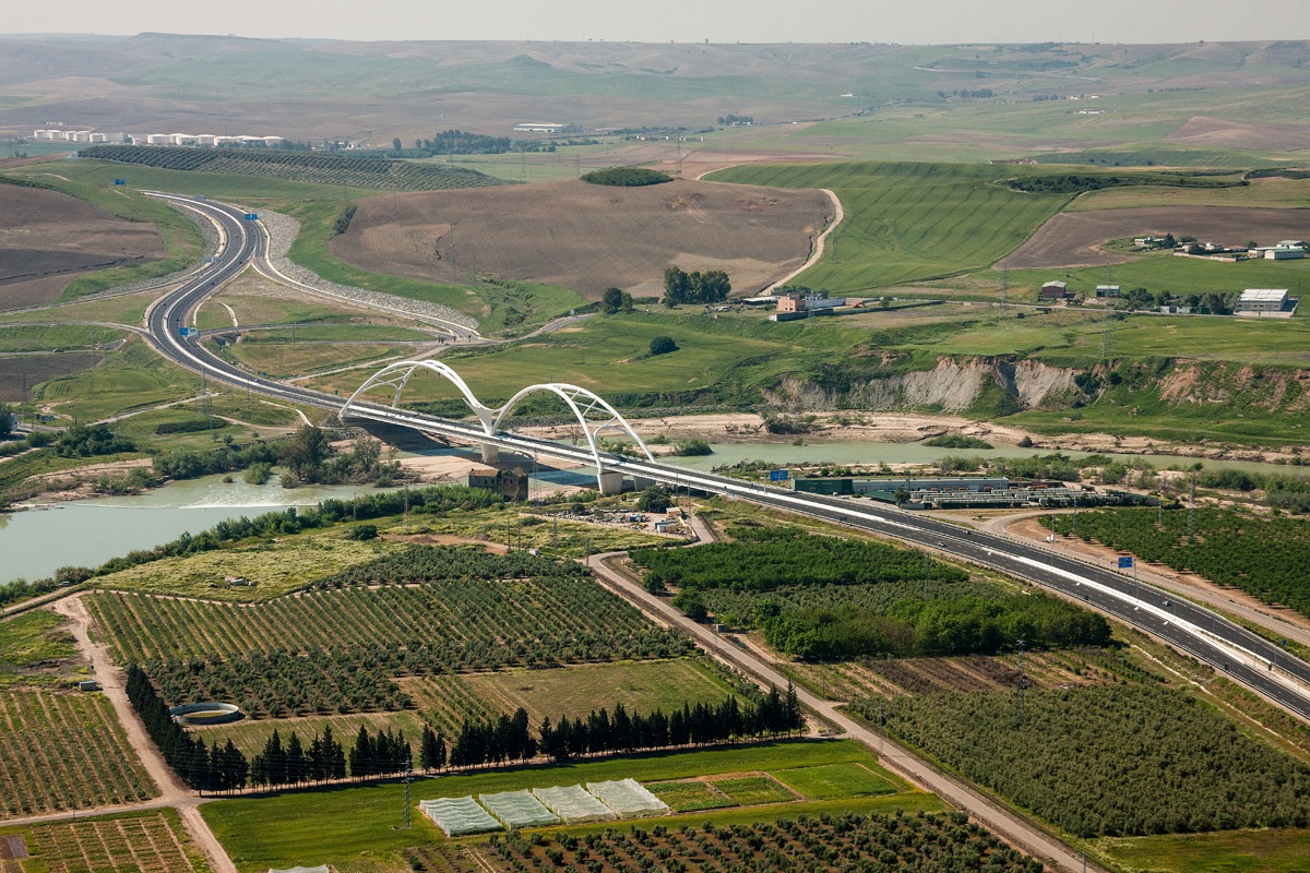 road construction landscape in cordoba