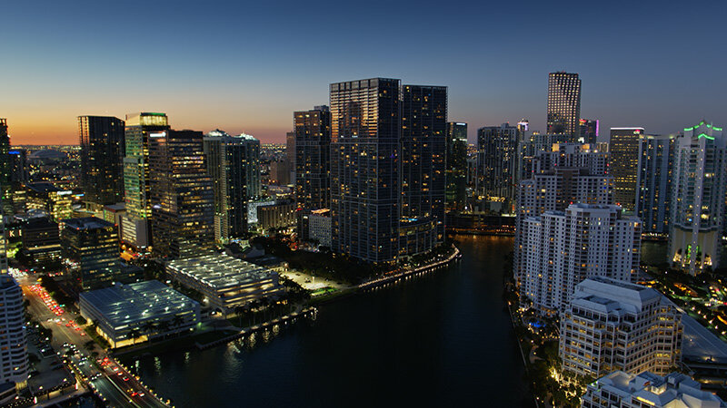 cityscape video screen