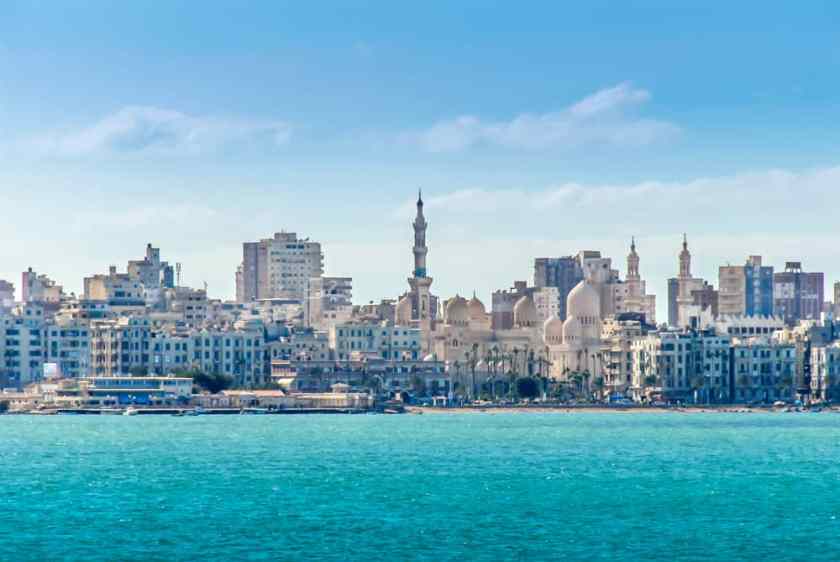 Egypt rural village and busy urban skyline