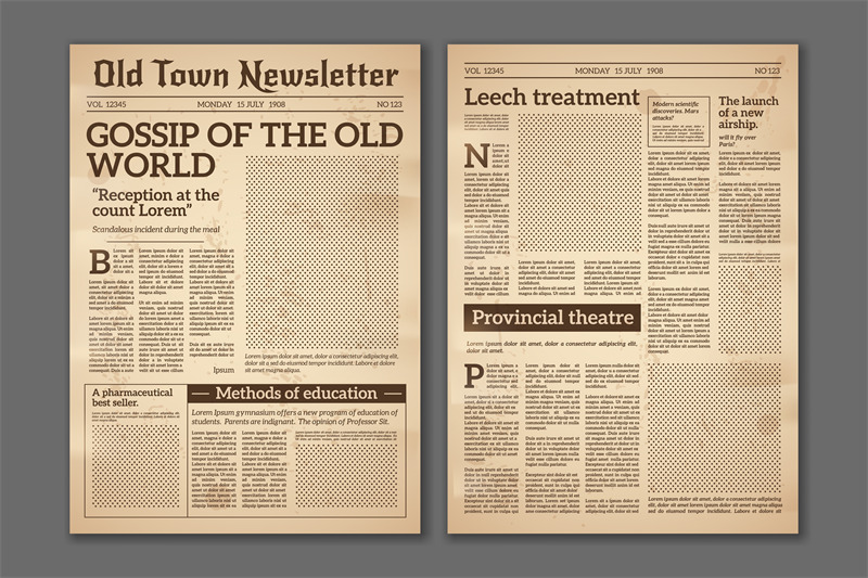 vintage newspaper design