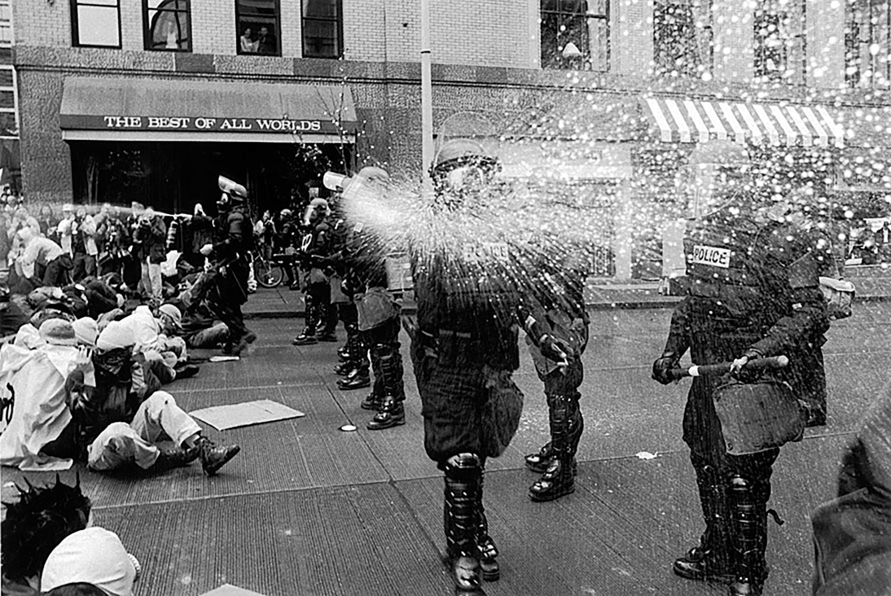 urban street scene violence