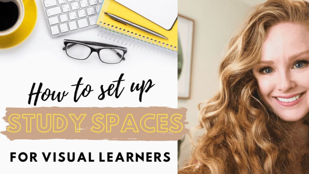 Organized and visually appealing study space for a visual learner