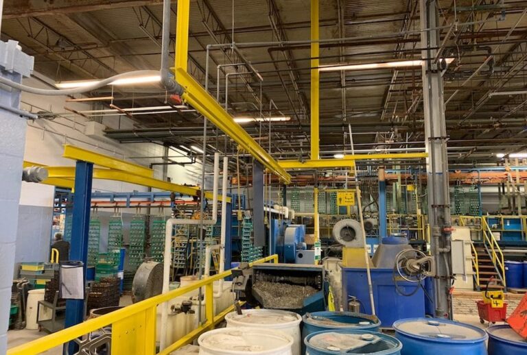 industrial factory painting process