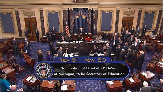 US Senate chamber, vice president presiding, legislative session