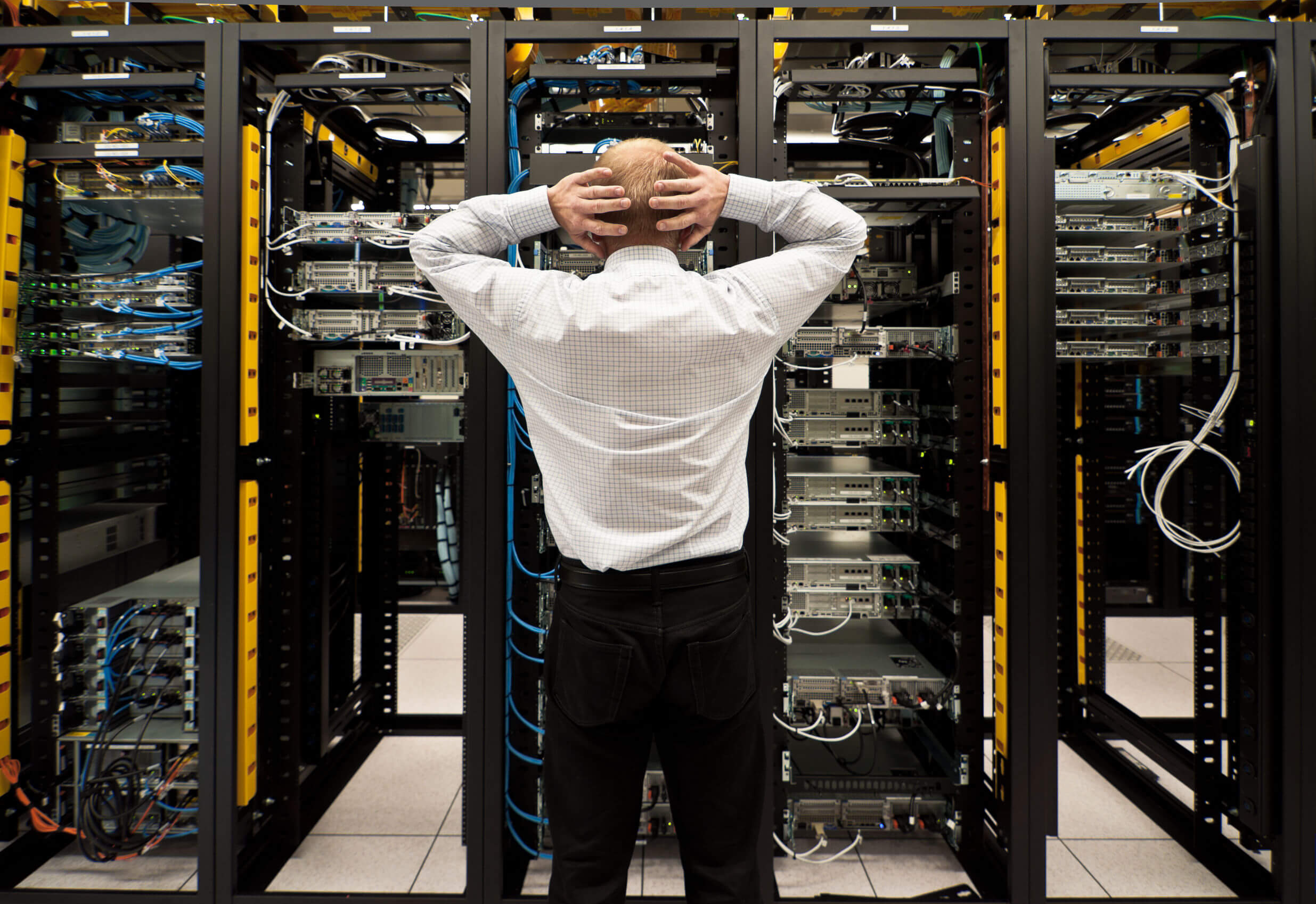 server room with racks