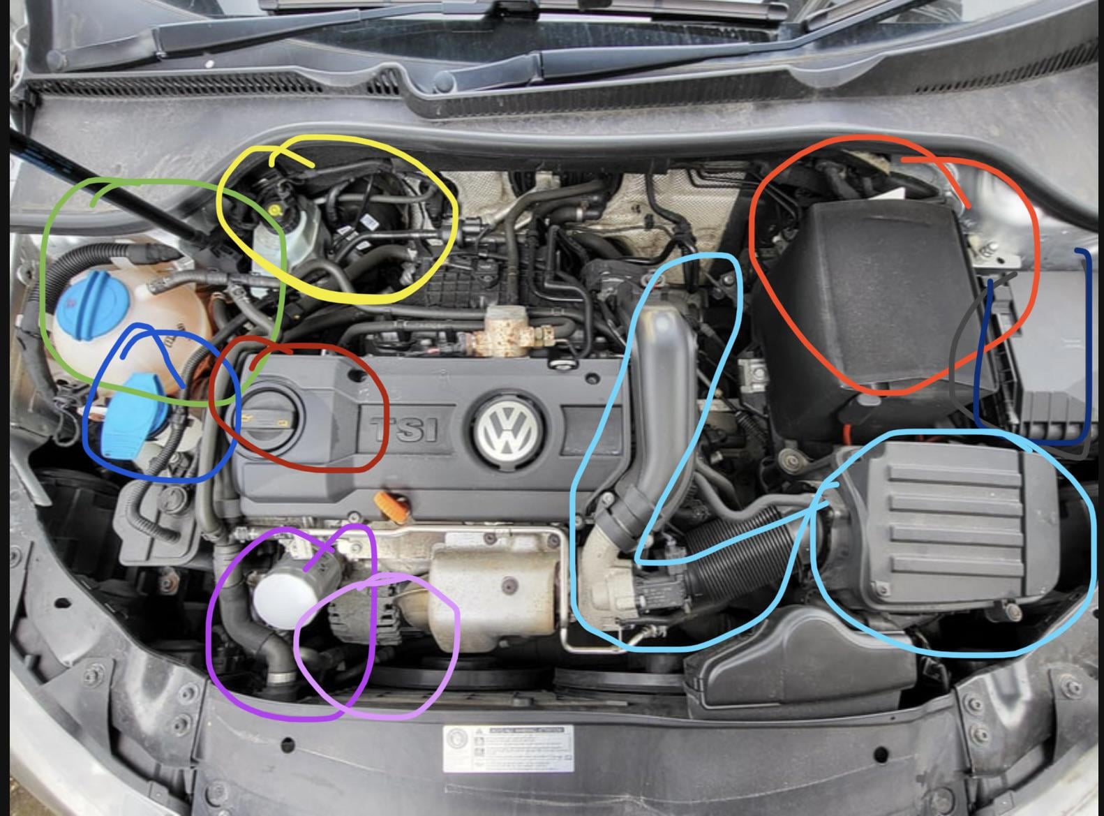 vw car maintenance engine parts