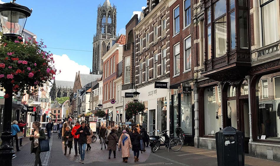 Utrecht city center pedestrian