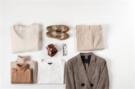 Premium Photo | Basic minimalist wardrobe flat lay