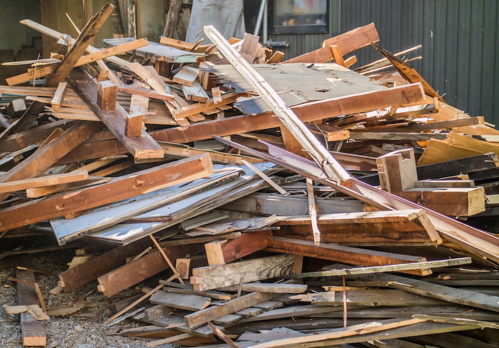 construction site waste materials