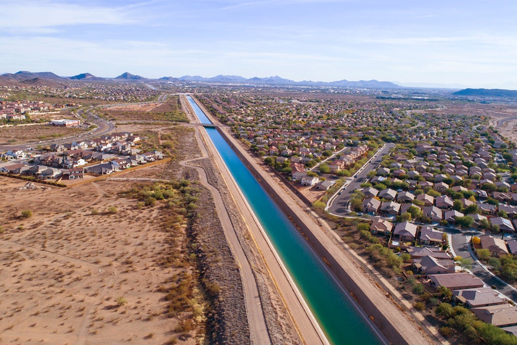 desert landscape water infrastructure