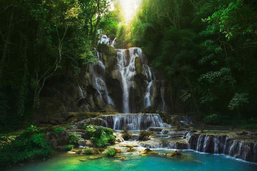scenic waterfalls landscape
