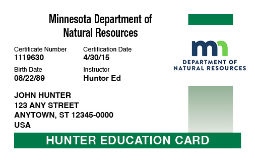 hunting license documents and firearms