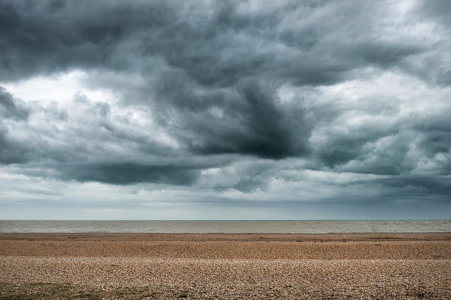stormy clouds over landscape