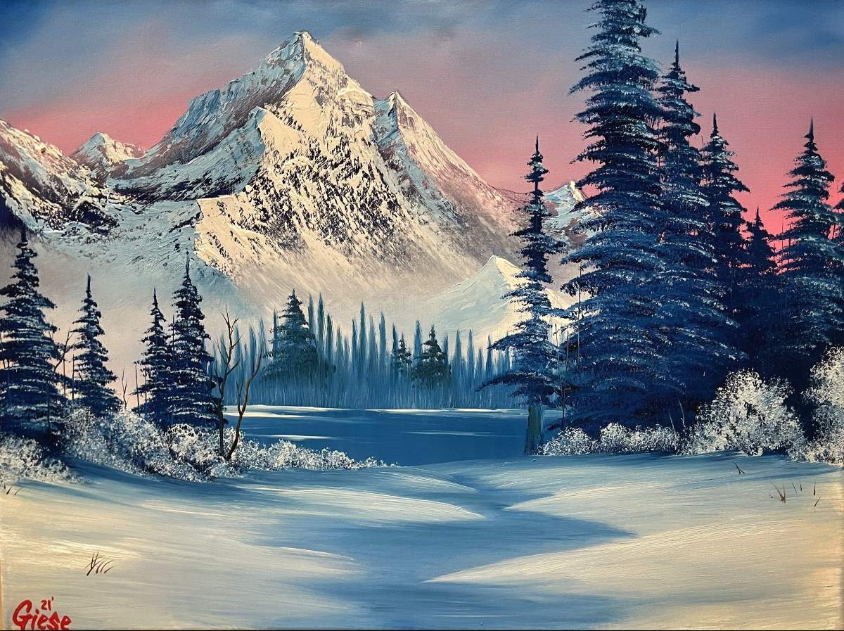 winter mountain scene