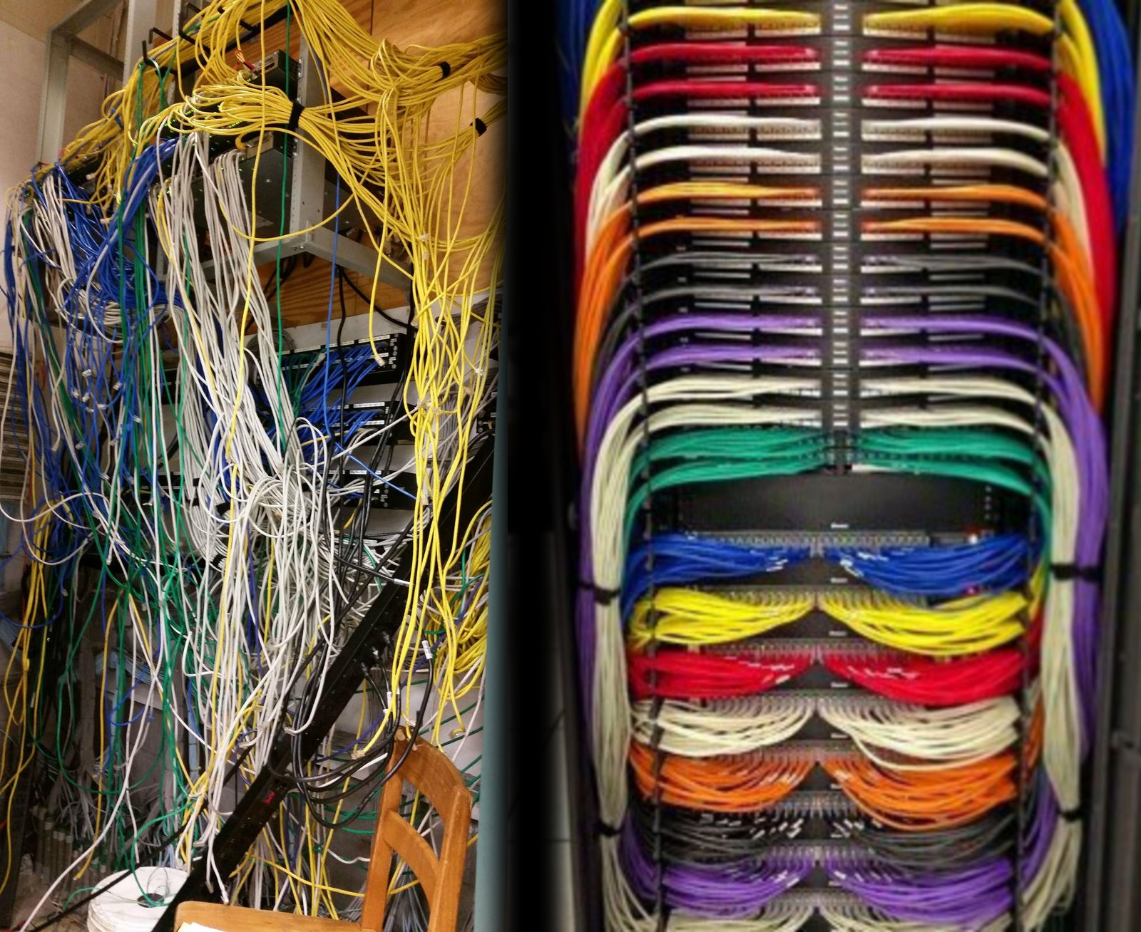 server room data cables technology