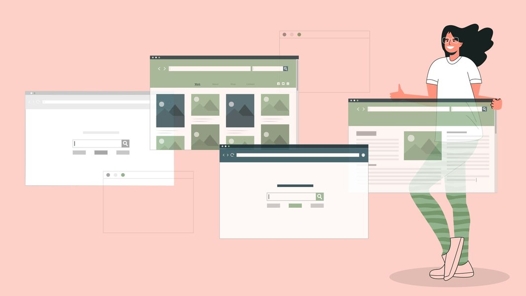 Website layout example