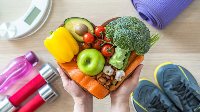 healthy food and exercise