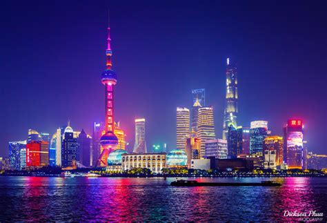 Shanghai Pudong night skyline | Shanghai is a city where Eas… | Flickr