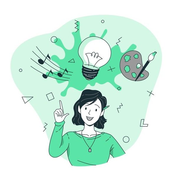 Creative thinking concept illustration