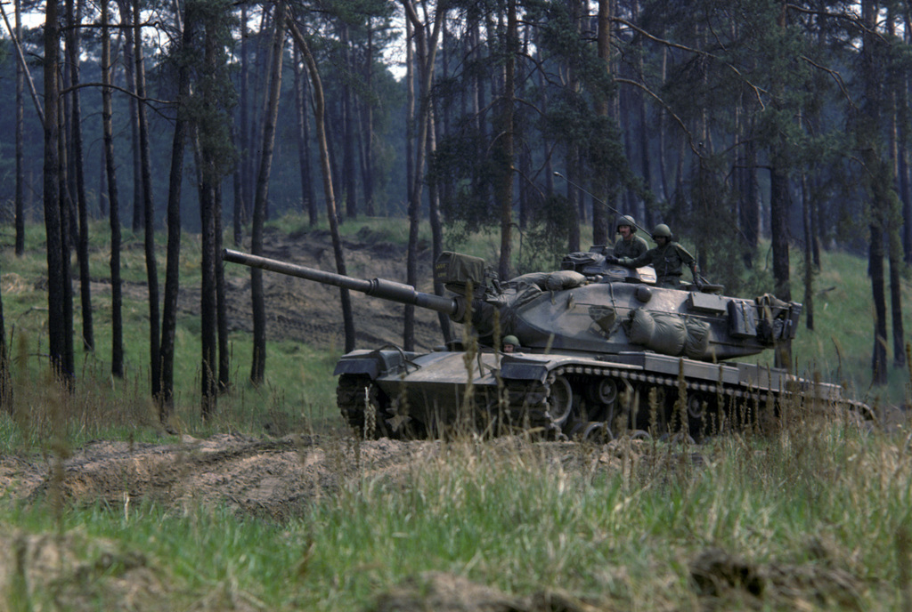 military tanks in field