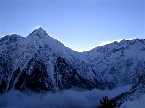 blue sky over mountains