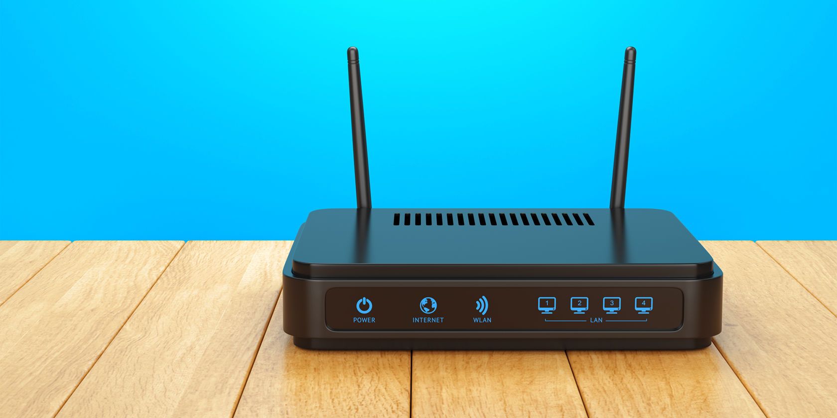 modern wireless router and network scenery
