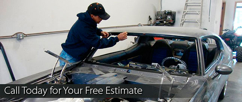 auto glass service vehicles and workshop tools
