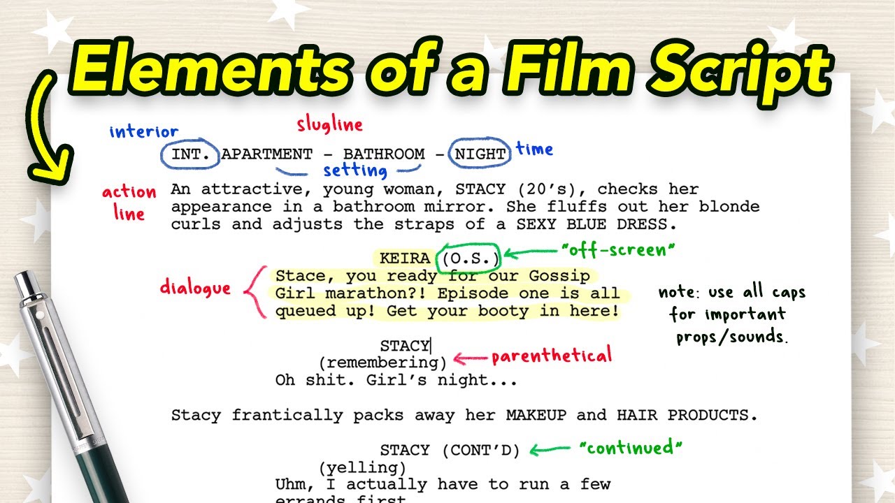 cinema film script dialogue
