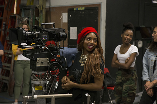 diverse women in film set