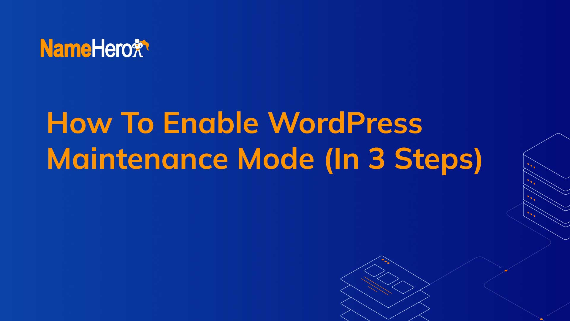 wordpress maintenance mode server environment