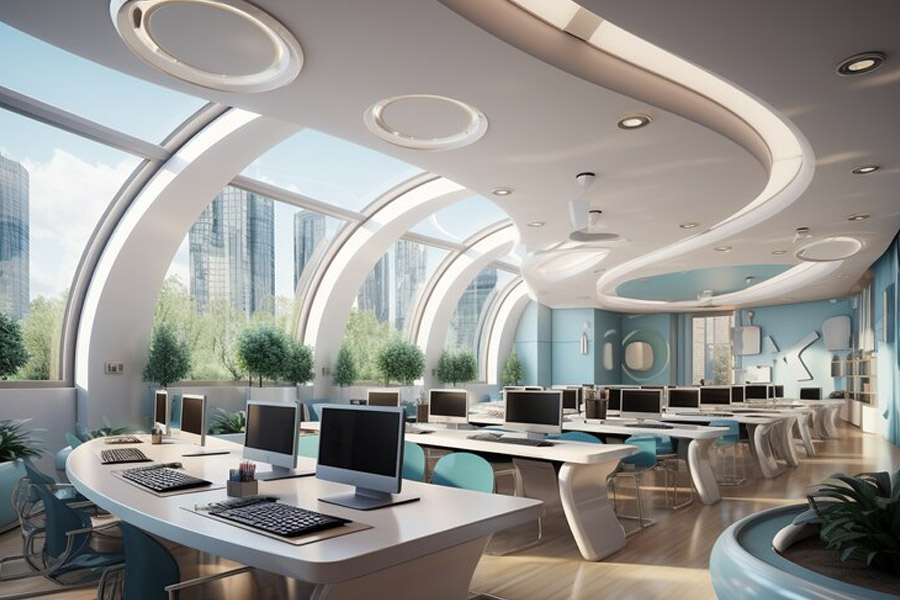 corporate building modern technology office
