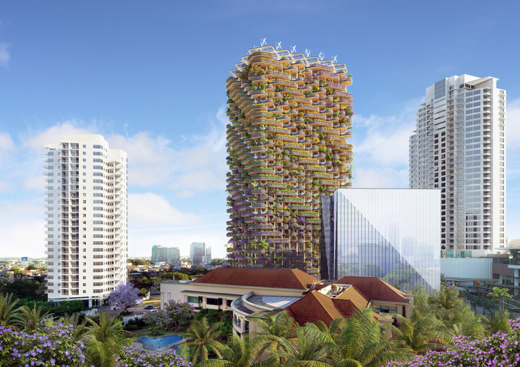 Philippines urban office building scenic