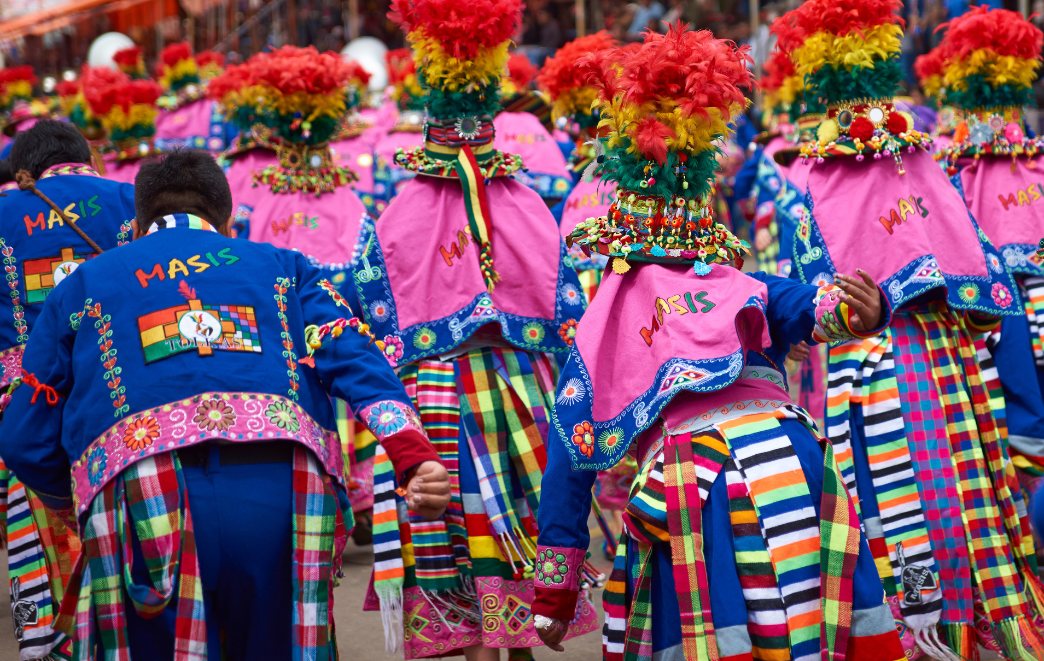 colorful cultural festival with traditional costumes