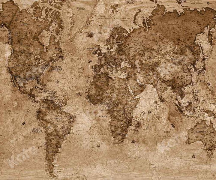 Abstract artistic world map