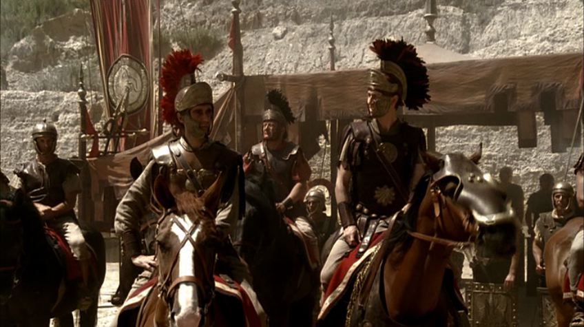 historic battle scene film set
