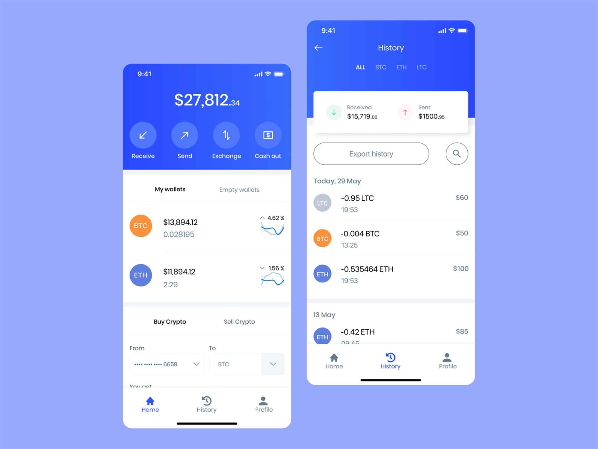 cryptocurrency exchange interface