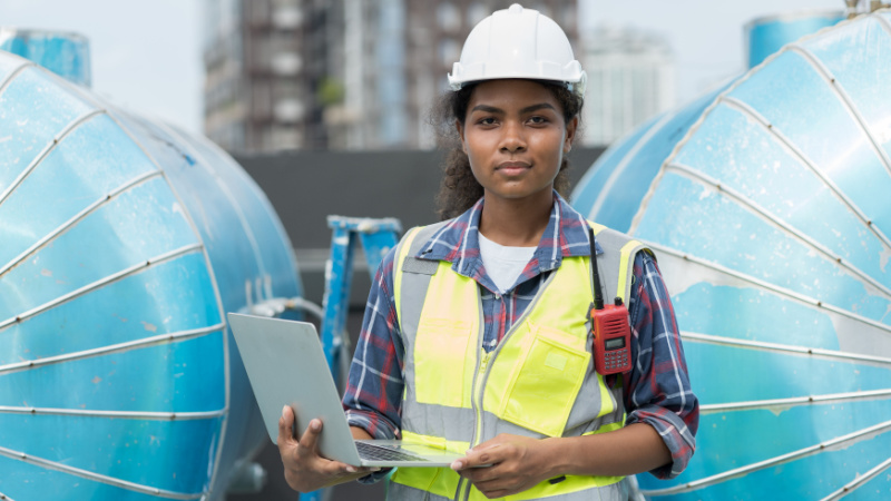 young professionals in construction sites