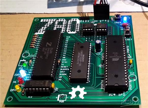 Z80 assembly circuit board