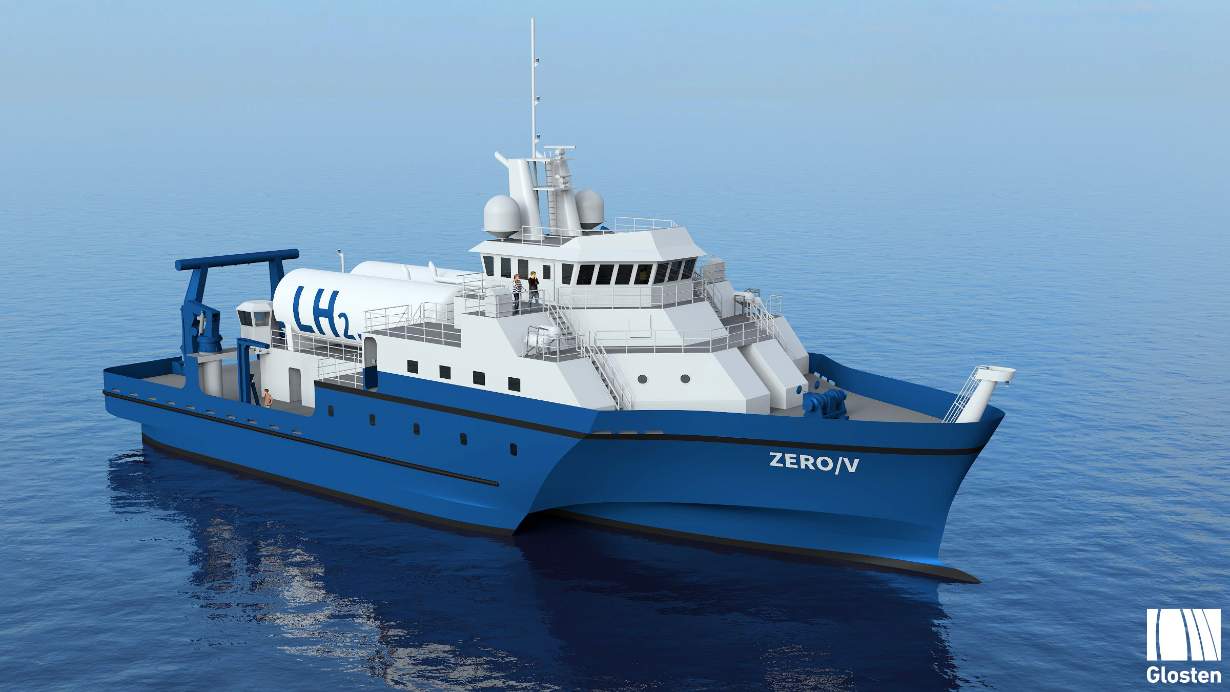 hydrogen fuel cell vessel at sea
