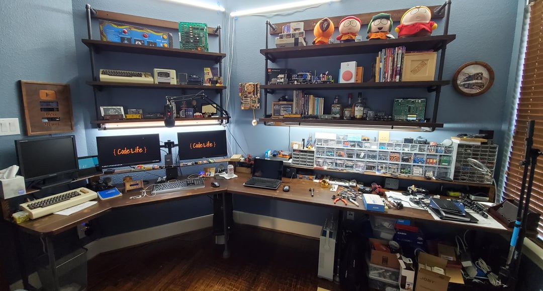electronics office desk