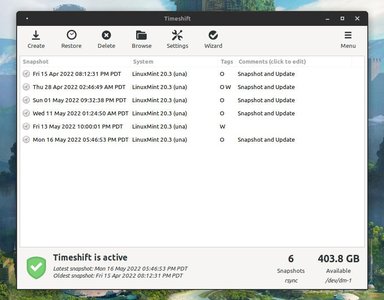 linux system configuration snapshot