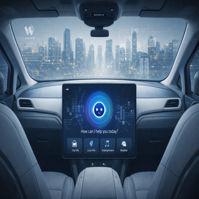 Waymo Begins Testing Gemini as an In-Car AI Assistant for Robotaxi Services